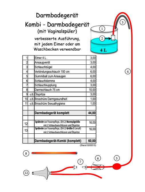 Darmbadegerät Darmspülrohr Darmbadegerät Darmspülrohr
